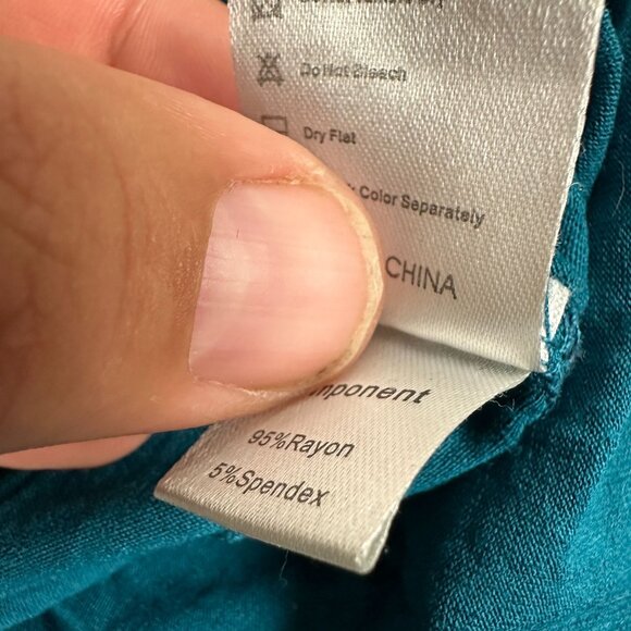 Timeson Womens Teal Long Sleeve Tunic Dress Size XXL 95% Rayon 5% Spandex - Picture 5 of 6